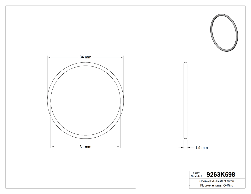 Technical drawing - 9263K598